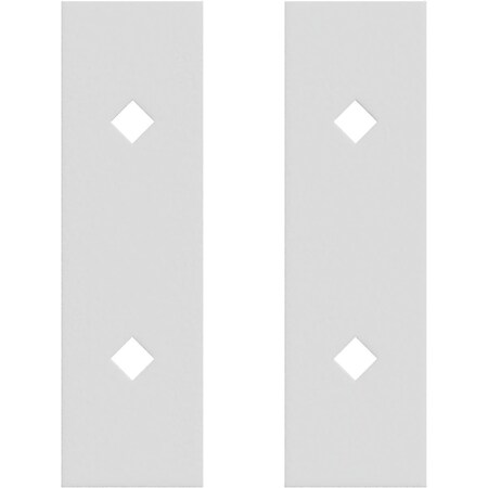 Ekena Millwork Premium Barn Door Hollow Core Plates (set of 2), Rocket White GB6001HCPRW